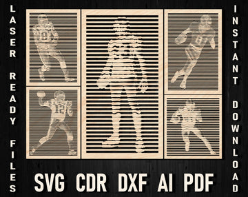 American Football Laser Cut design