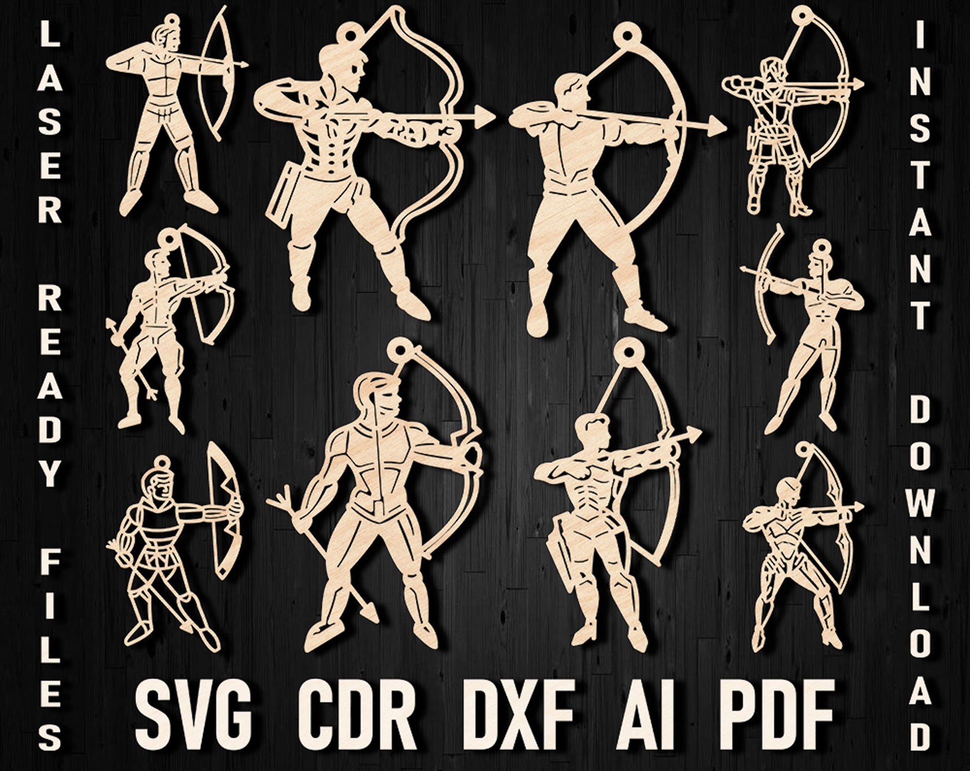 Archer christmas laser cut files