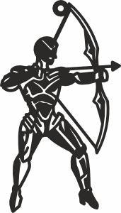 Archer christmas toy svg ornament