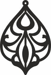 Art nouvea earrings laser svg design