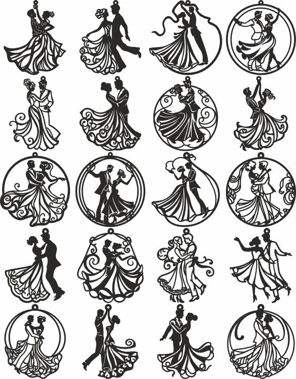 Ballroom Dance Vector Cricut template