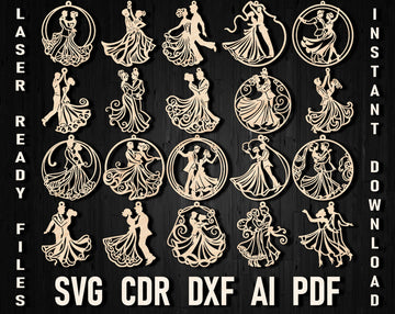 Ballroom Dance laser cut svg bundle