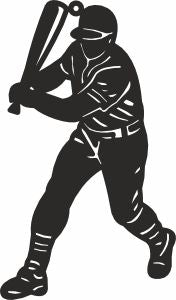 Baseball player laser cut svg files