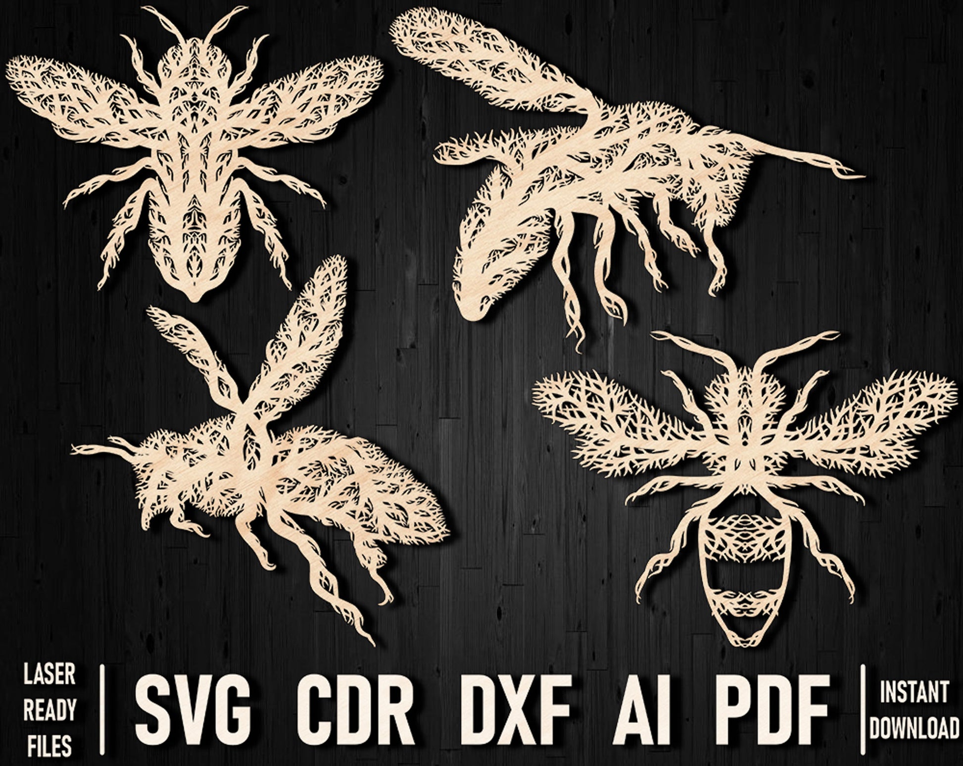 Bee cricut wall panel decor
