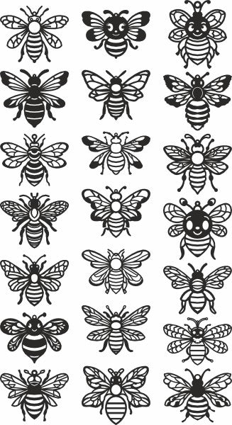 Bee vector design bundle