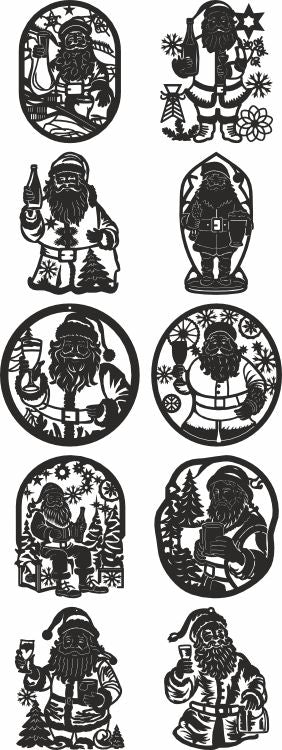 Beer santa vector files svg