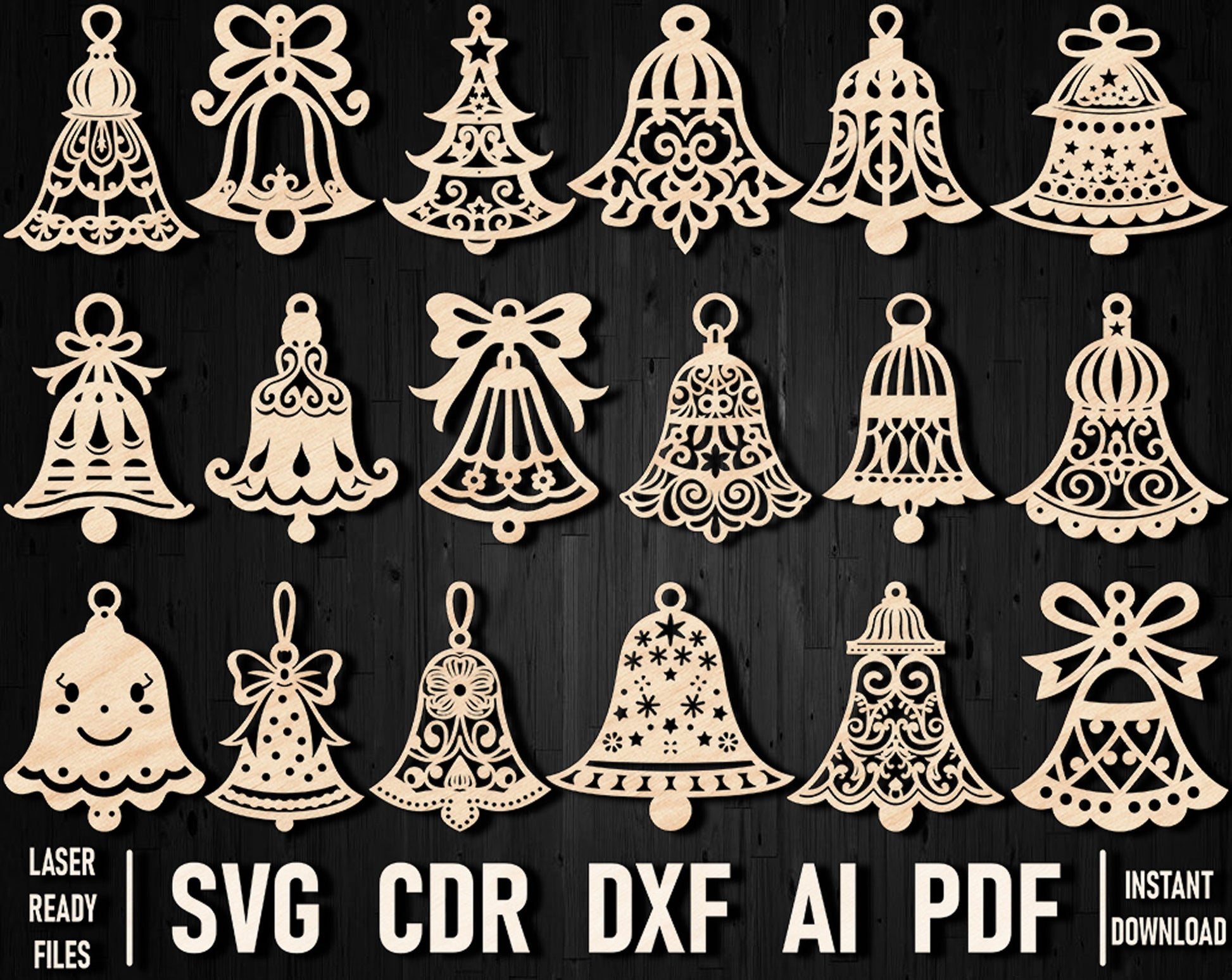 Bell christmas papercut files