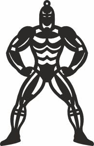 Bodybuilder vector template svg