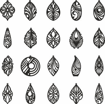 Boho and Hippie earrings svg files