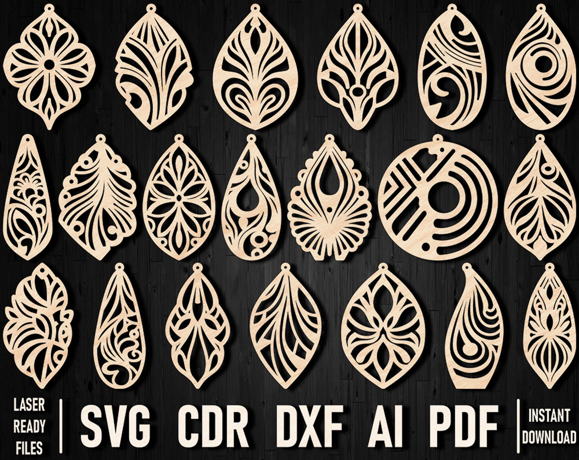 Boho and Hippie wooden template svg design