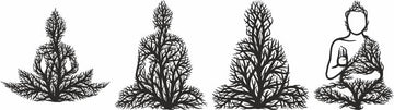 Buddha tree vector design