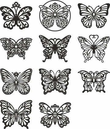 Butterfly Christmas toy dxf