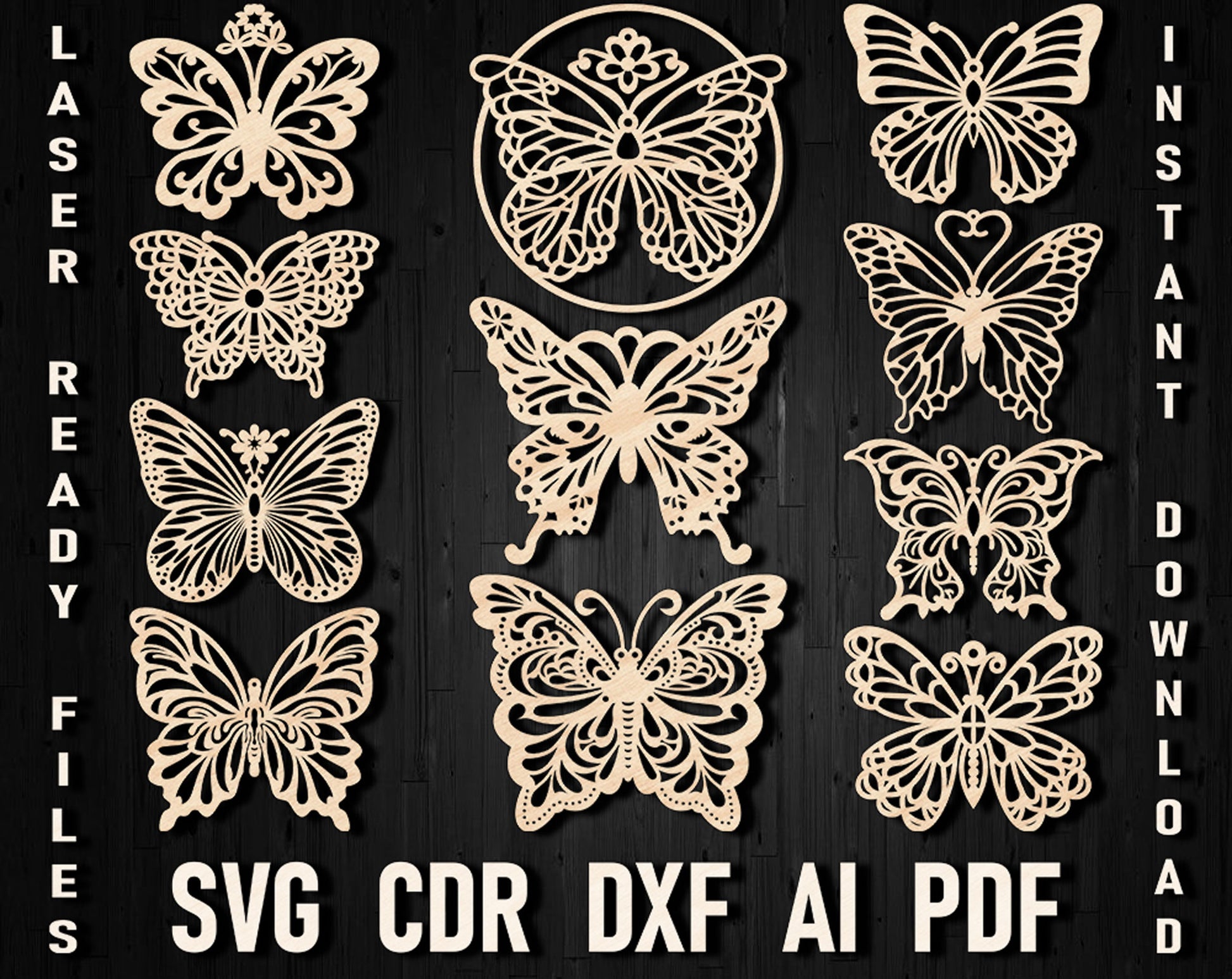 Butterfly Laser cutting christmas files