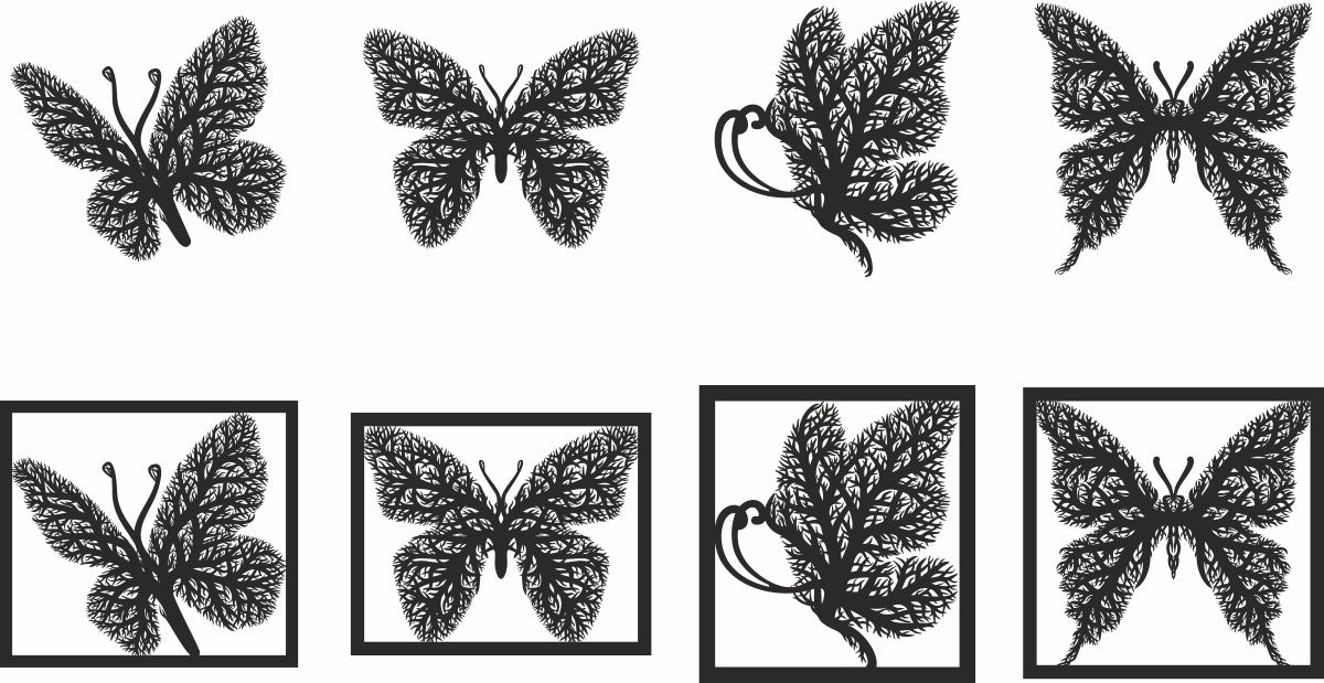 Butterfly vector ornaments