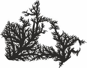 Canada map tree wall decor