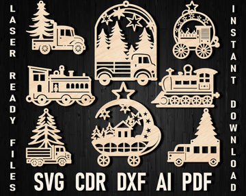 Cars christmas laser cut files