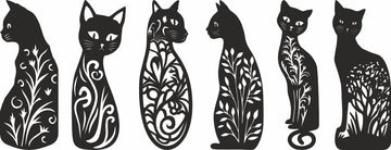 Cat bookmark svg laser cutting ornament