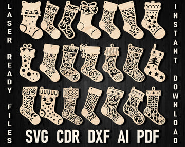Christmas Stocking svg laser cutting files