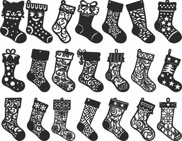 Christmas Stocking svg laser cutting svg files