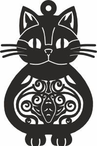 Christmas cat ornament svg files