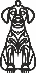 Christmas dog svg ornament