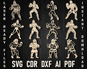 Christmas santa box laser cutting files