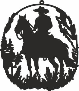 Cowboy christmas ornament design