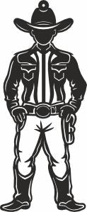 Cowboy christmas svg laser template