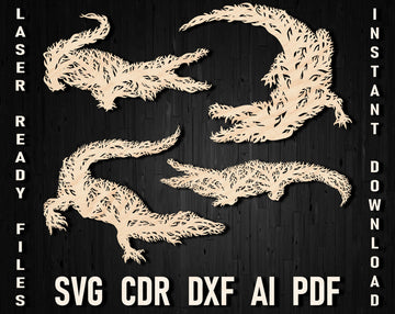 Crocodile tree wall panel decor