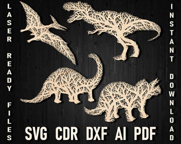 Dinosaur tree wall art panel decor
