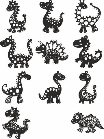 Dinosaur vector svg laser cut design