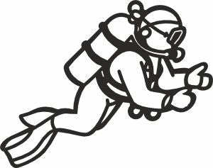 Diving christmas svg files