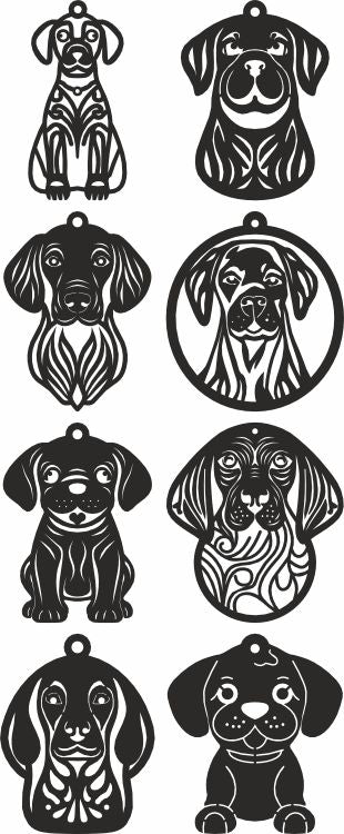 Dogs christmas glowforge ornament