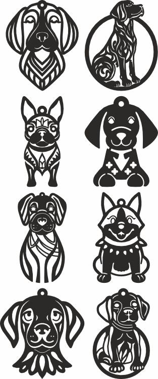 Dogs vector template files