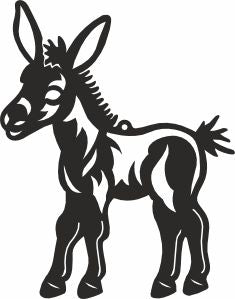 Donkey svg ornament