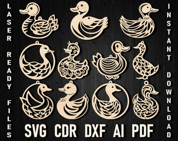 Duck christmas laser cut files