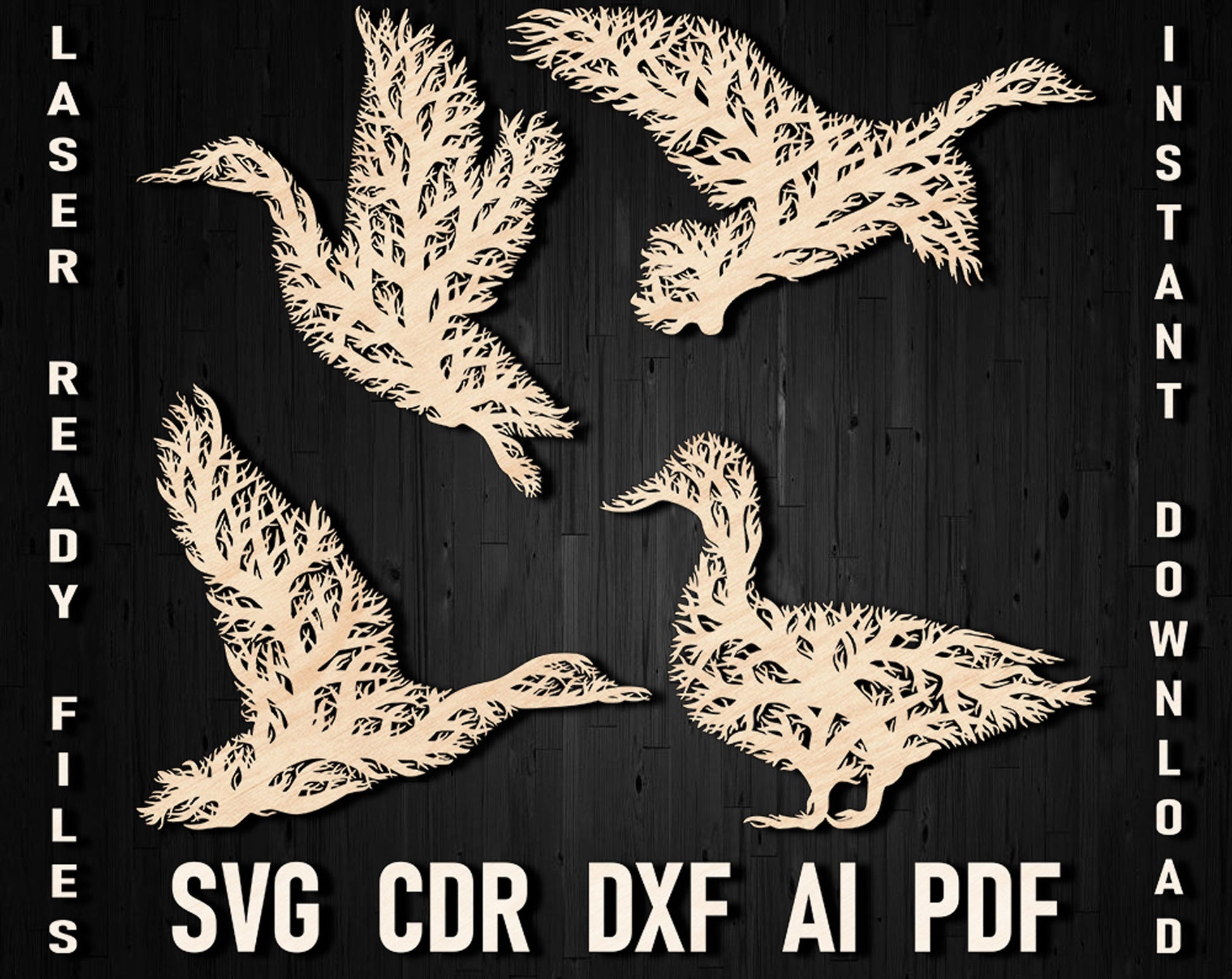 Duck wall decor laser cut panel