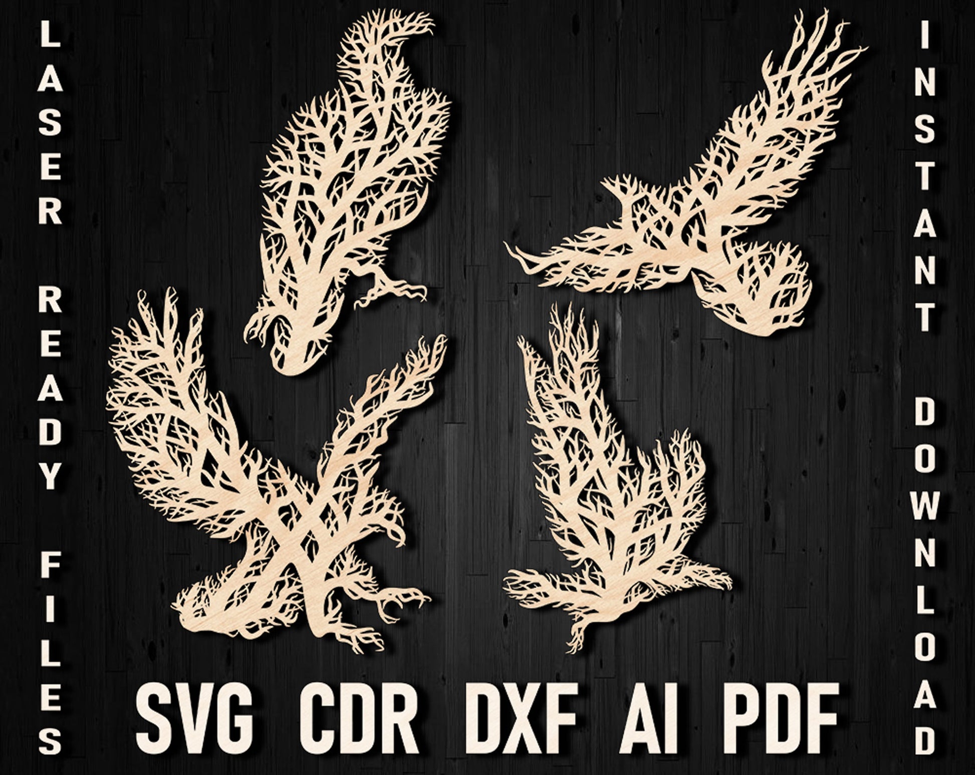 Eagle Laser Cut Tree Decor Panel