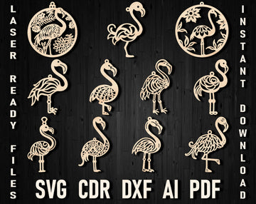 Flamingo laser cut designs