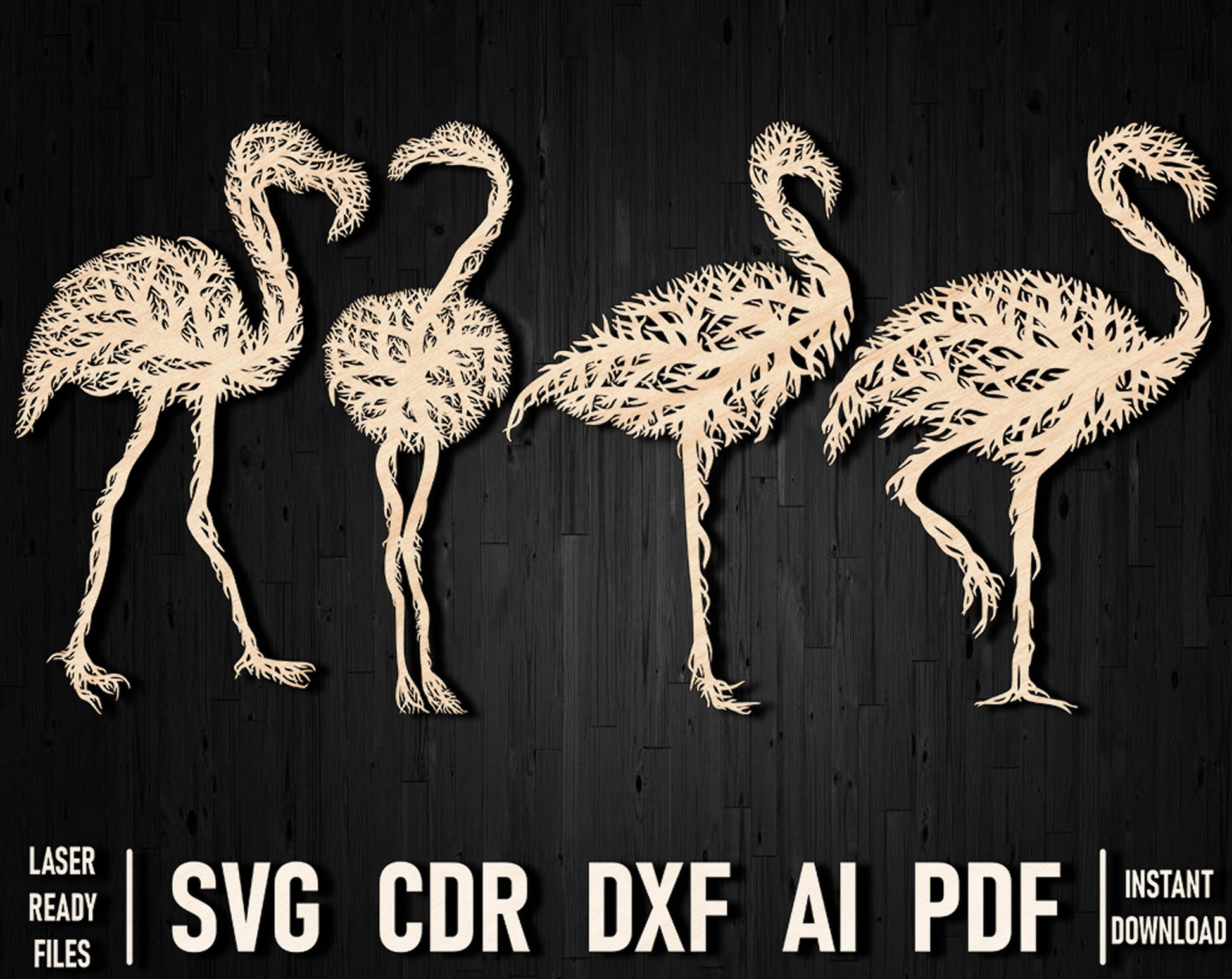Flamingo tree vector design