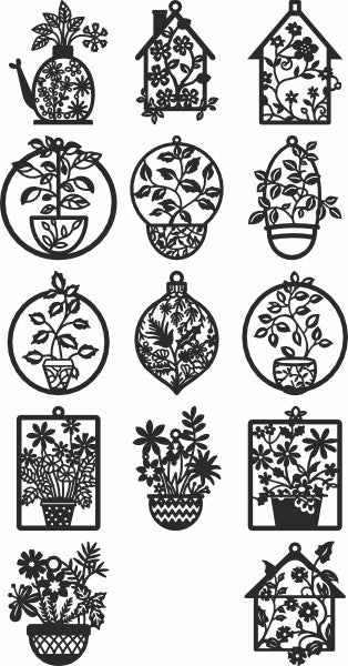 Flowers laser cut designs