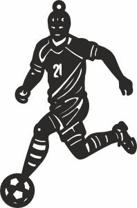 Football player laser cut design