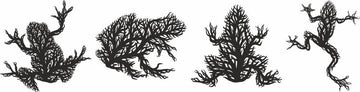 Frog tree wall art design
