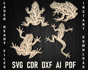 Frogs tree laser cut wall decor