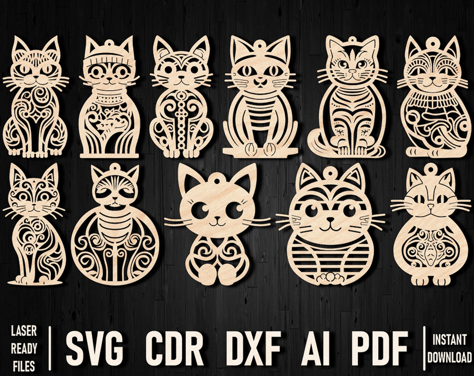 Glowforge cat svg files