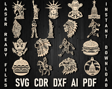 Glowforge christmas laser cut USA files