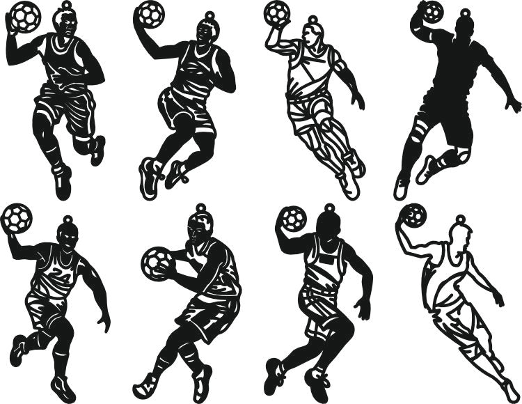 Handball player christmas laser cut files