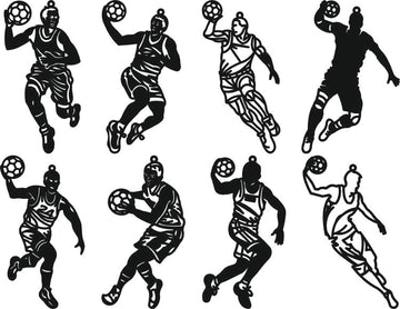 Handball player christmas laser cut files