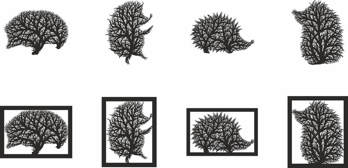Hedgehog vector dxf wall panel