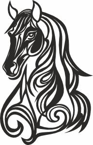 Horse head svg ornament